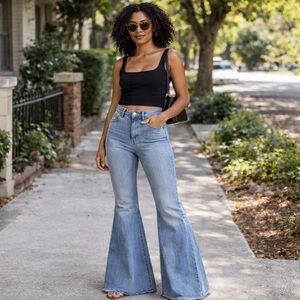 Free People Just Float High Rise Flare Jeans